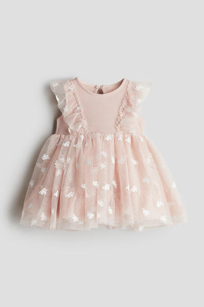 Printed tulle dress