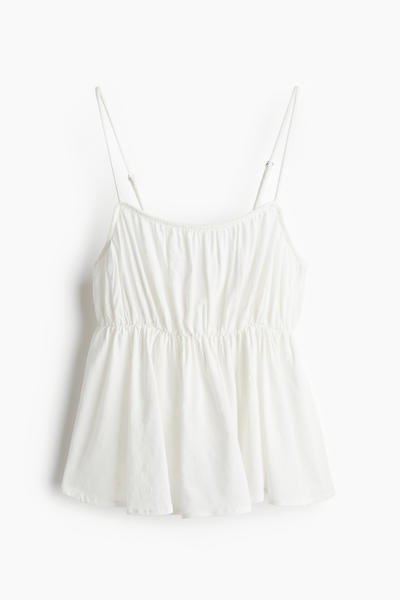 Peplum strappy top