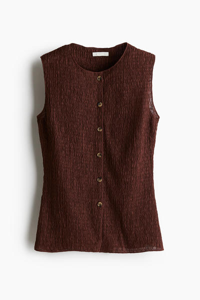 Textured jersey vest