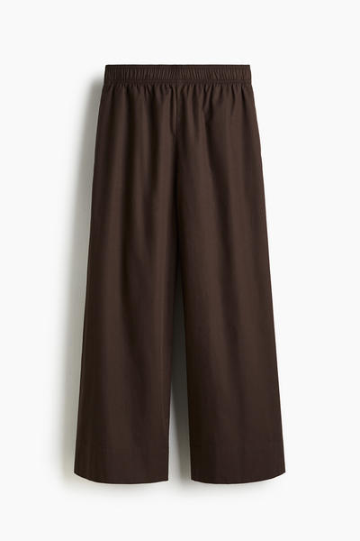 Ankle length cotton trousers