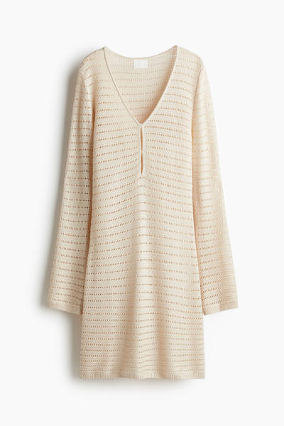 Pointelle knit dress