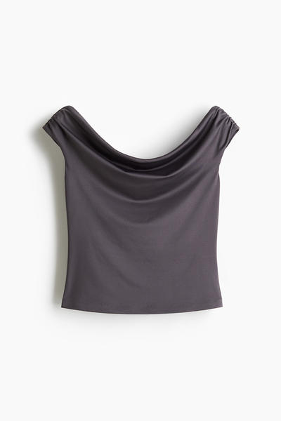 Draped off-shoulder top