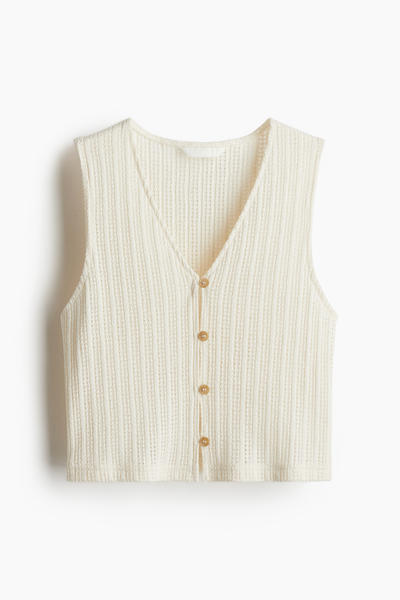 Structured jersey vest