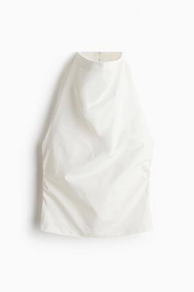 Ruched halterneck top