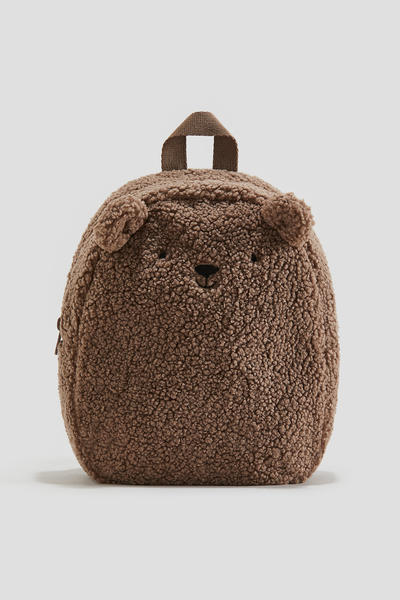 Appliqué fluffy backpack