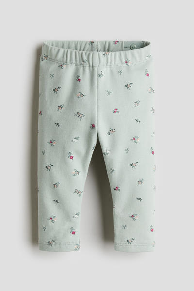 Printed brushed-inside leggings