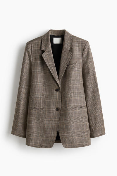 Linen blend blazer