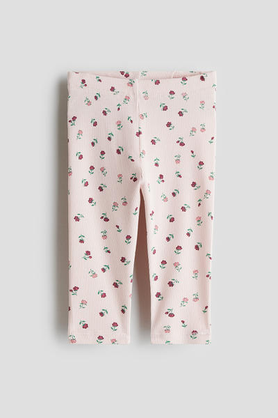 Ribbed cotton leggings