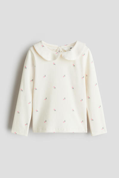 Collared jersey top