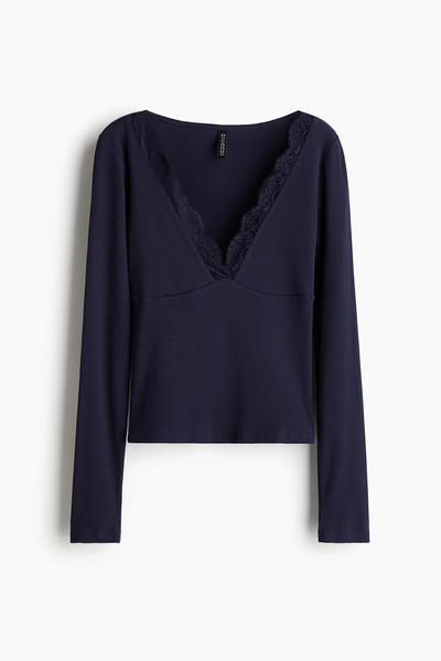 Lace trim top