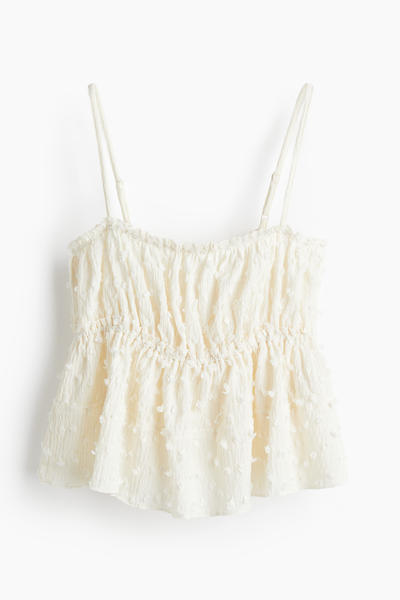 Textured jersey top