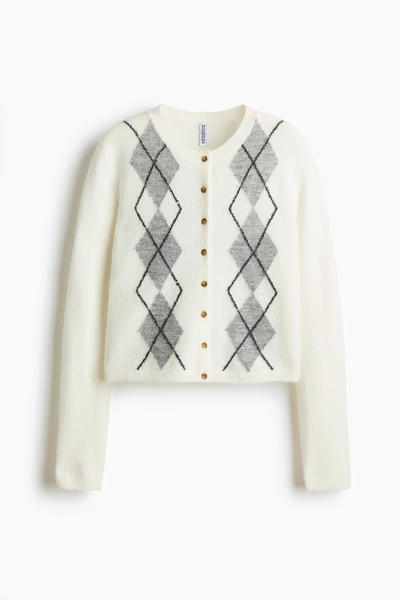 Jacquard Knit Cardigan