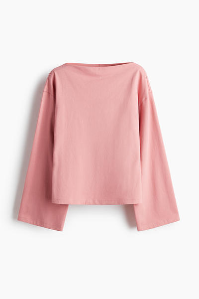Boat neck cotton top