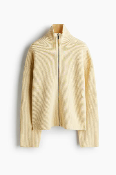 Zip-through cardigan