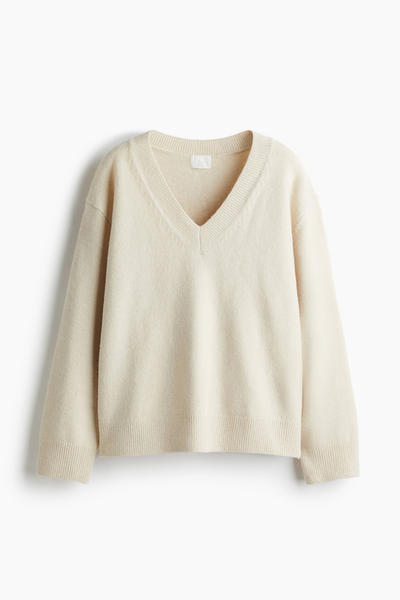 Oversized V-neck sweater