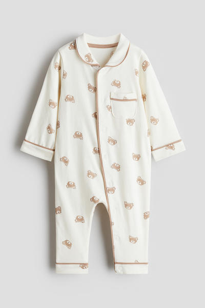Cotton jersey sleepsuit