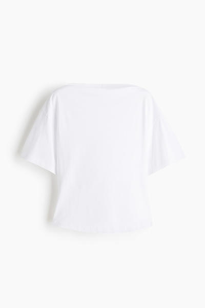 Boat-Neck Cotton Top