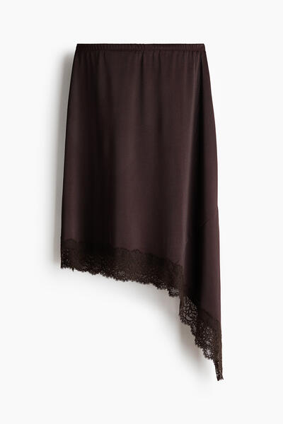 Asymmetric lace skirt