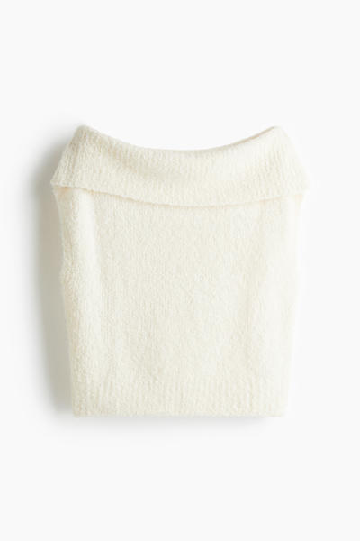 Knitted off shoulder Top