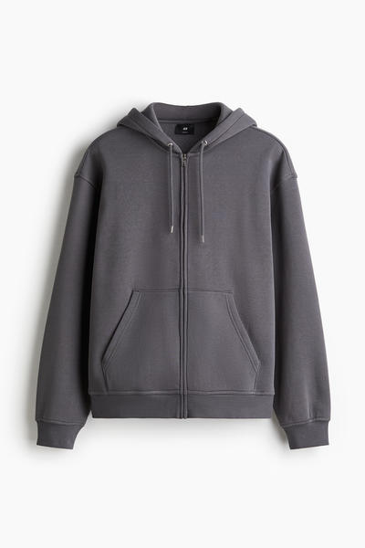 Loose fit zip hoodie