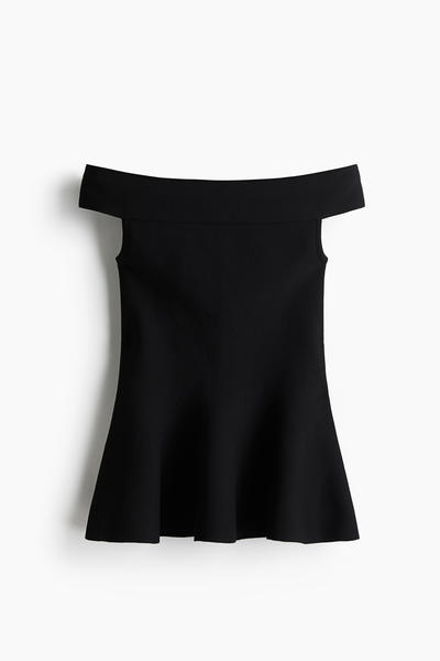 Off-shoulder peplum top