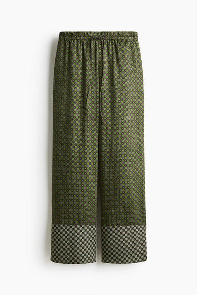 Straight drawstring trousers