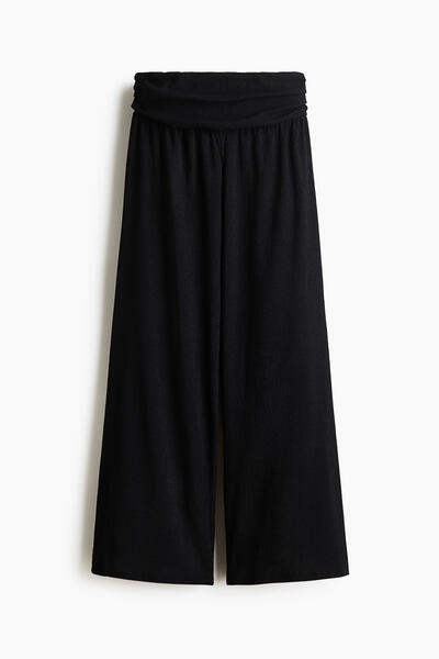 Wide ruched trousers