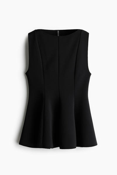 Peplum sleeveless top
