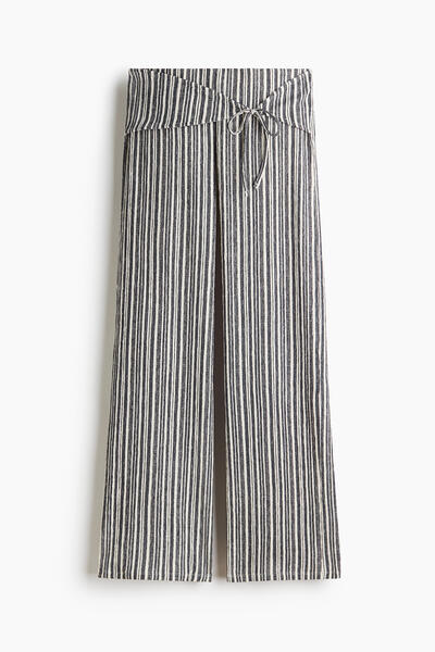 Jersey trousers with tie