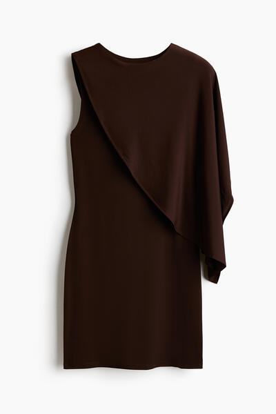 Cape-detail mini dress