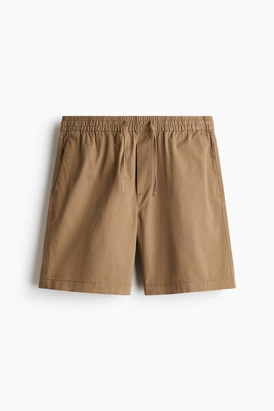 Relaxed fit cotton shorts