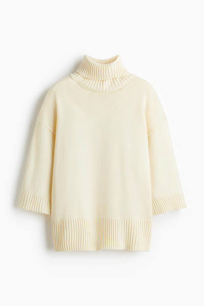 Fine-Knit Turtleneck Sweater