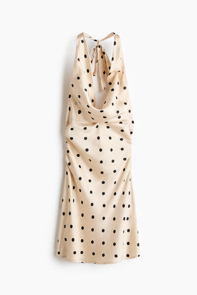 Satin halterneck dress