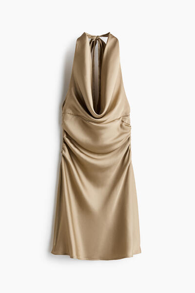 Satin Halterneck Dress