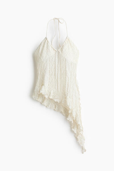 Lace halterneck beachtop