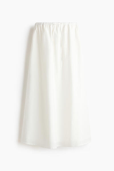 Cotton poplin maxi skirt