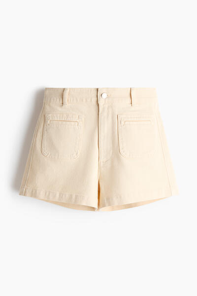 Denim high-waist shorts