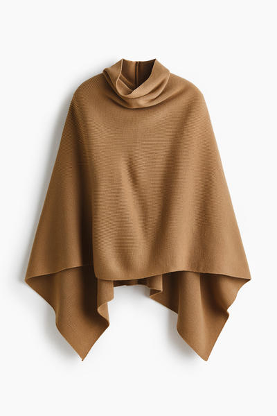 Roll neck poncho