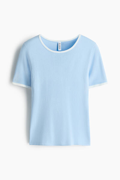 Fine knit T-shirt
