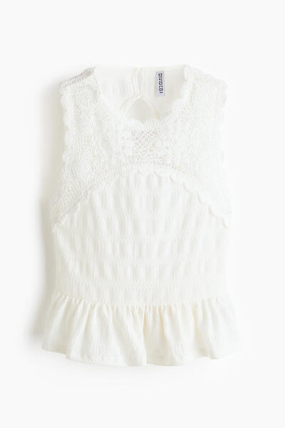 Textured crochet look top
