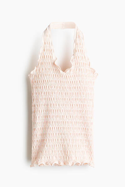 Smocked halterneck top