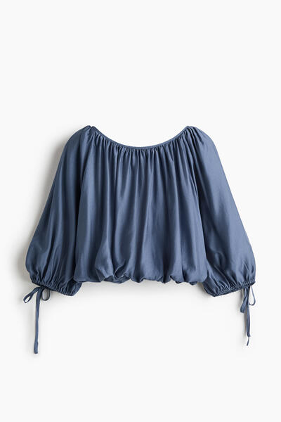 Oversized Tie-Detail Blouse