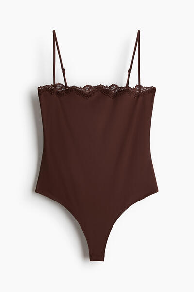 Lace Trim Camisole Bodysuit