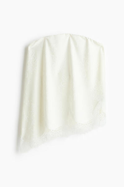 Asymmetric jacquard bandeau top