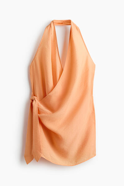 Halterneck Wrap Beach Dress