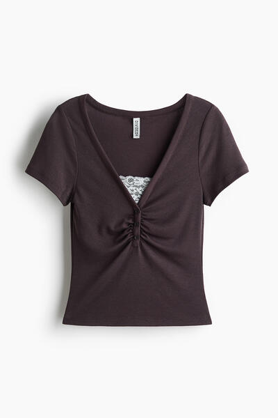 Lace-detail top