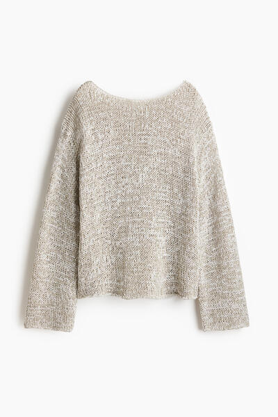 Oversized textured knit sweater